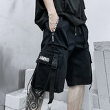 SCHWARZE HERREN CARGO SHORTS STREETWEAR