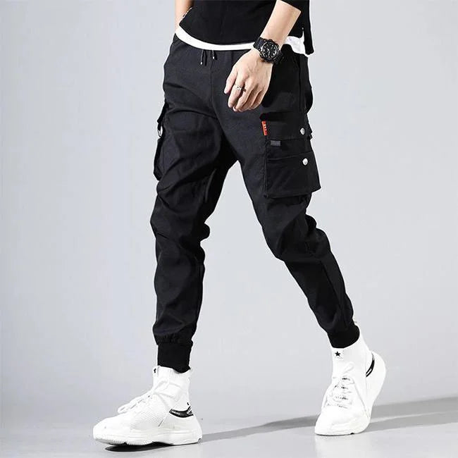 SCHWARZE HIP HOP CARGO HOSE Schwarz / XS