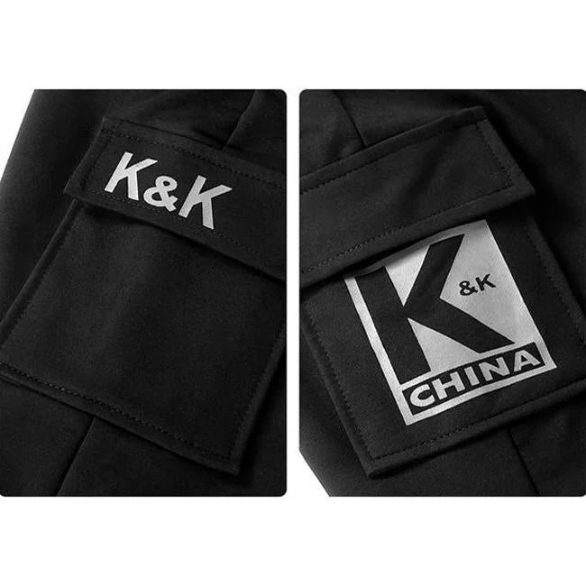 SCHWARZE K UND JUNGEN CARGO JOGGINGHOSE