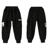 SCHWARZE K UND JUNGEN CARGO JOGGINGHOSE