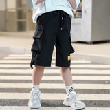 SCHWARZE KINDER CARGO SHORTS VON SOBIRU