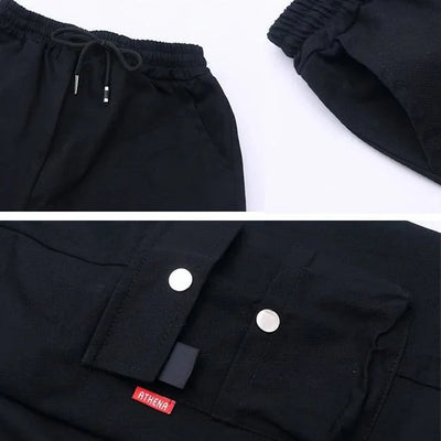 SCHWARZE MÄDCHEN CARGO JOGGER STREETWEAR