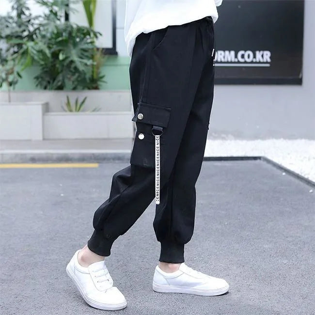 SCHWARZE MÄDCHEN CARGO JOGGER STREETWEAR