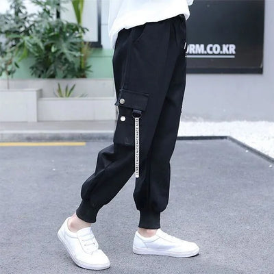 SCHWARZE MÄDCHEN CARGO JOGGER STREETWEAR