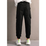 SCHWARZE SPORT CARGO HOSE FÜR MÄDCHEN