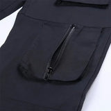 SCHWARZE TAKTISCHE CARGO HOSE MIT GÜRTEL
