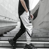 SCHWARZE UND WEISSE HERREN CARGO HOSEN