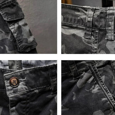 SLIM FIT CAMOUFLAGE CARGO JEANS