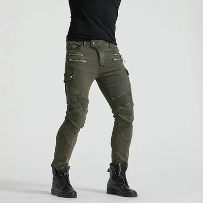 SLIM FIT CARGO HOSE OLIV BIKER STIL