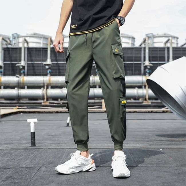 SOBIRU HERREN CARGO STYLE HOSE STREETWEAR Khaki / XS