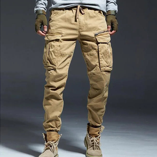 URBAN CARGO HOSE MIT REISSVERSCHLUSS Beige / XS