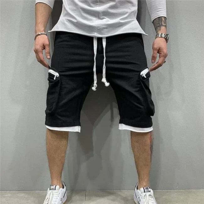 WEISSE CARGO SHORTS FÜR HERREN Schwarz / M