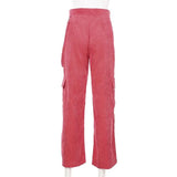 WEITE ROSA VELOURS CARGO HOSE