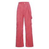 WEITE ROSA VELOURS CARGO HOSE